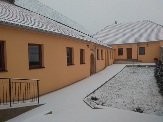 Penzion v zimě